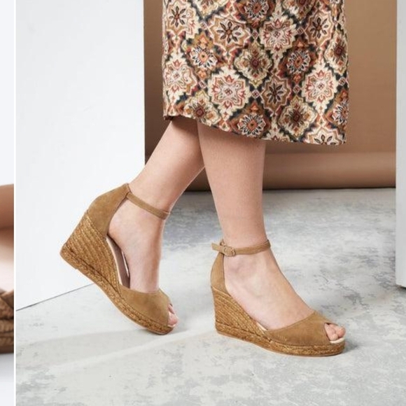 VISCATA CAPRUBI SUEDE ESPADRILLE SANDAL WEDGES SZ 38EU (7) - Picture 3 of 15